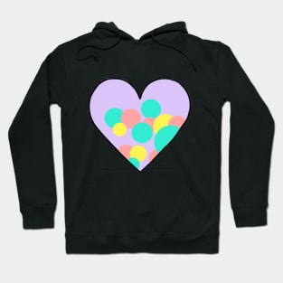 Polka Dot Heart Sticker Hoodie